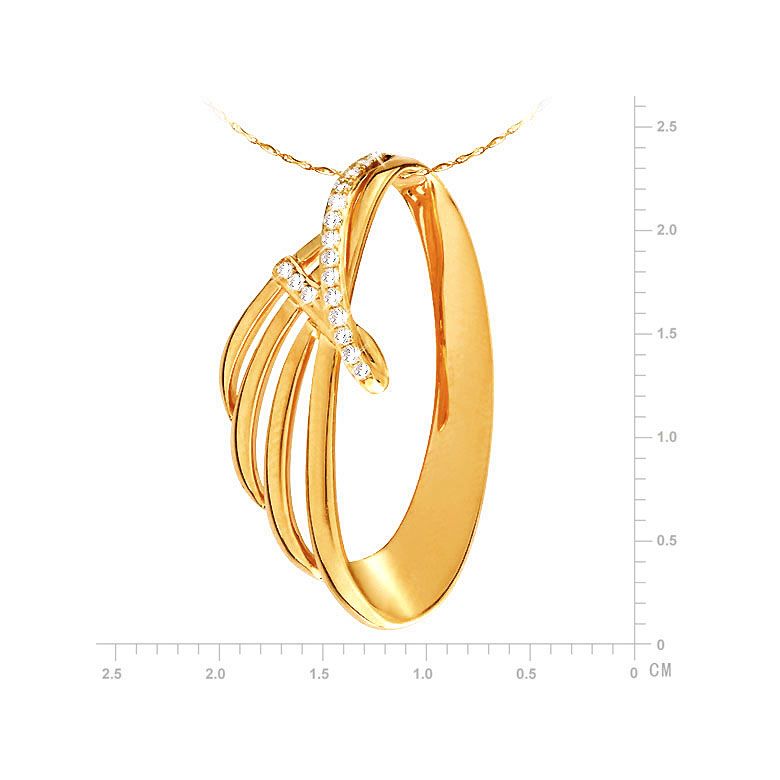 Pendentif or jaune océan du monde - À la forme écailleuse - Diamants - 2