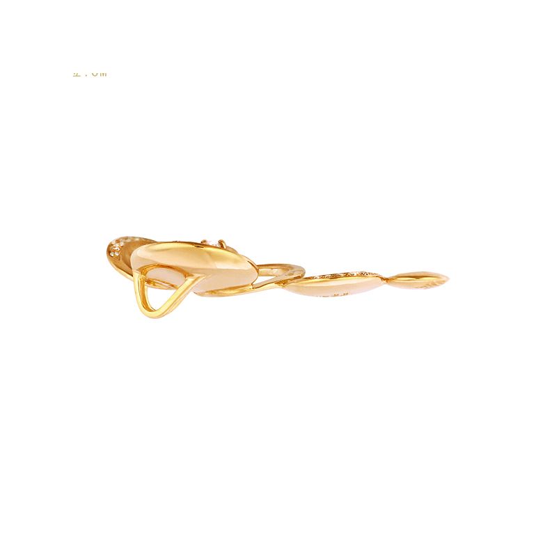 Pendentif or jaune 18 carats - 3 arc en diamants - 2