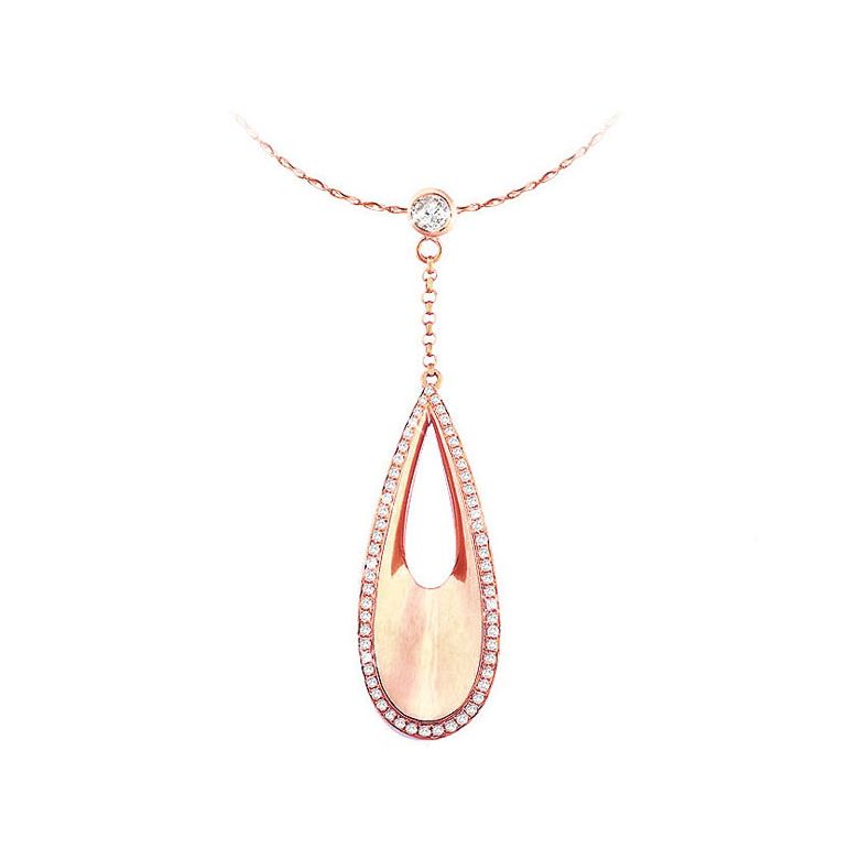 Pendentif diamants or rose 18 carats - Virtuosité de l'élément Eau - 1