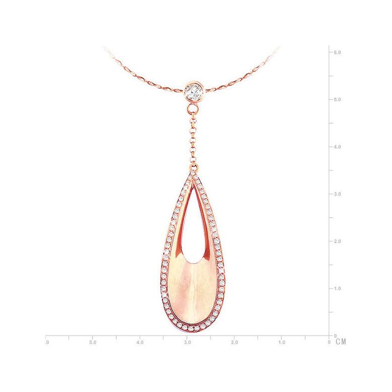 Pendentif diamants or rose 18 carats - Virtuosité de l'élément Eau - 2