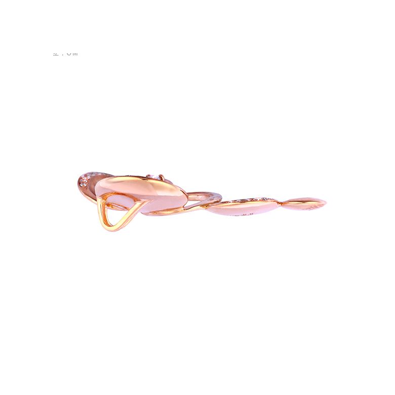 Pendentif raffiné courbes or rose - Diamants 0.319ct - 6