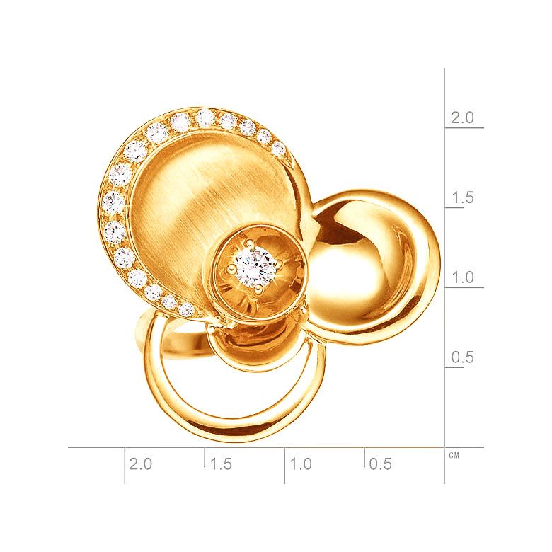 Bague diamants - Bague de fiançaille - En or jaune 18 carats  - 8