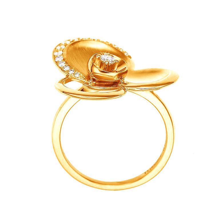 Bague diamants - Bague de fiançaille - En or jaune 18 carats  - 9