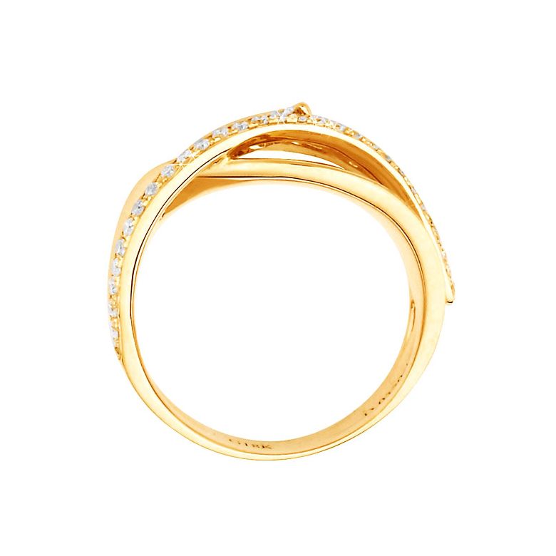 Fiançaille bague - Bague en or jaune 18cts - 35 Diamants de 0.33ct - 3