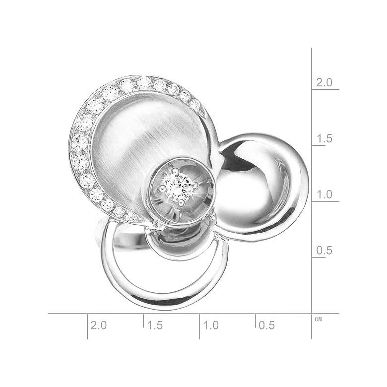 Bague diamants - Bague de fiançaille - En or blanc 18 carats  - 7