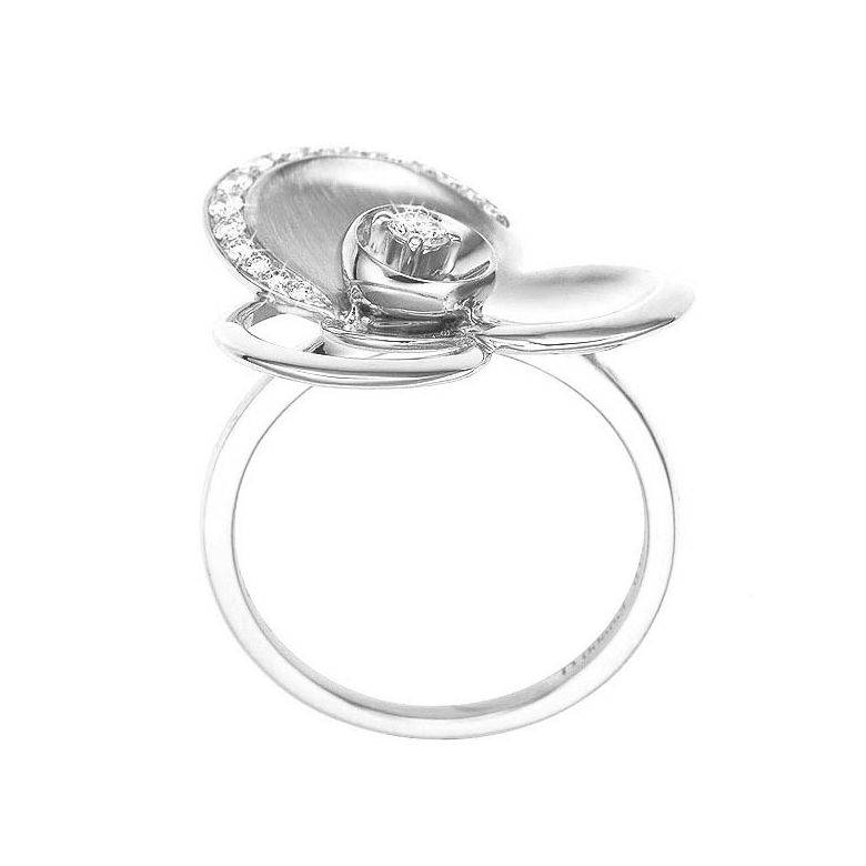 Bague diamants - Bague de fiançaille - En or blanc 18 carats  - 8