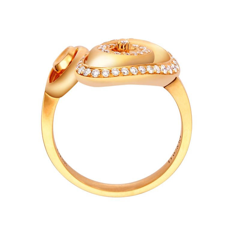 Bague Love - Bague moderne en or jaune - 45 Diamants de 0.283ct - 4