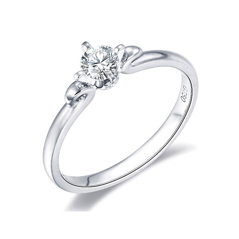 Solitaire Diamant Griffe Weston - Bague Fiancaille en Or Blanc | Gemperles - 1
