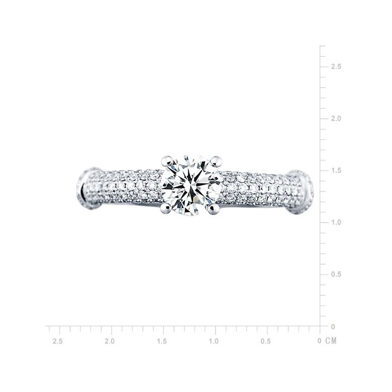 Solitaire Bambou Prestige - Bague en Or Blanc & Diamants 0.93ct | Gemperles - 2