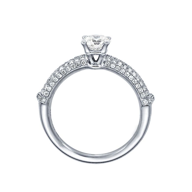 Solitaire Bambou Prestige - Bague en Or Blanc & Diamants 0.93ct | Gemperles - 3