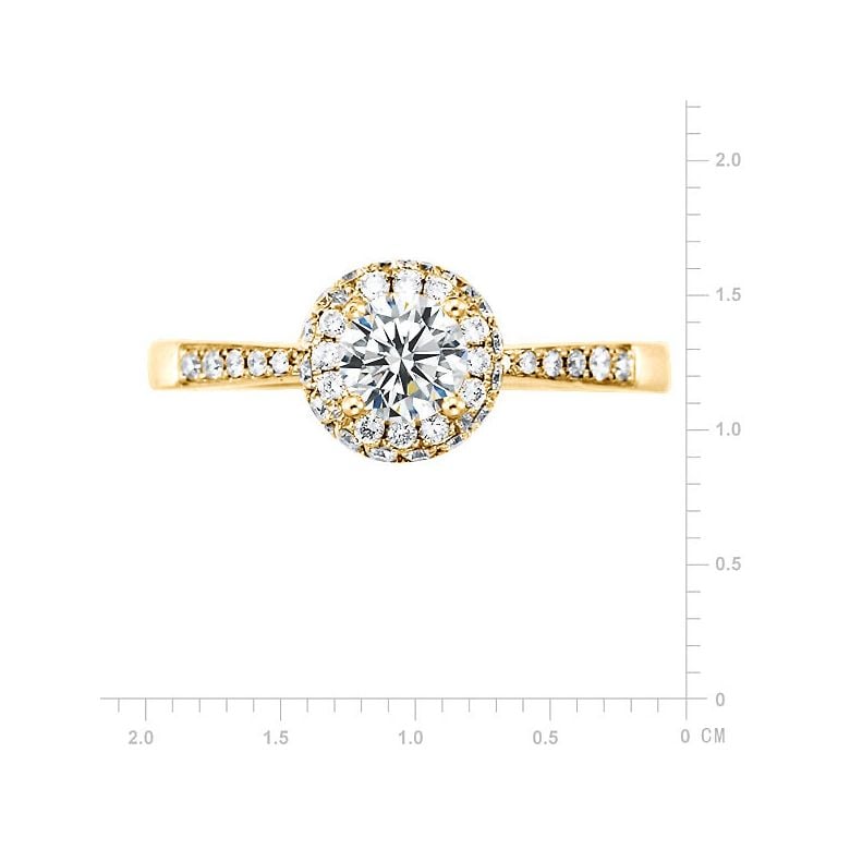 Solitaire en or jaune 18 carats - Bague fiancaille diamants 0.58ct | Gemperles - 3