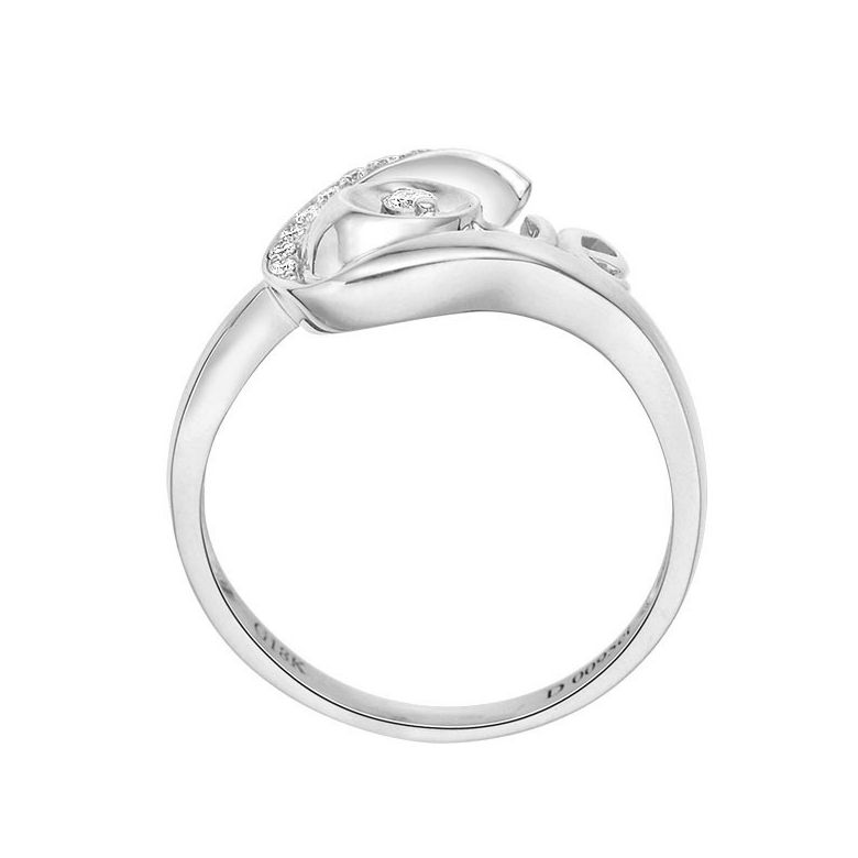 Bague Love - Bague or blanc originale 18cts - Diamants 0.095ct - 4