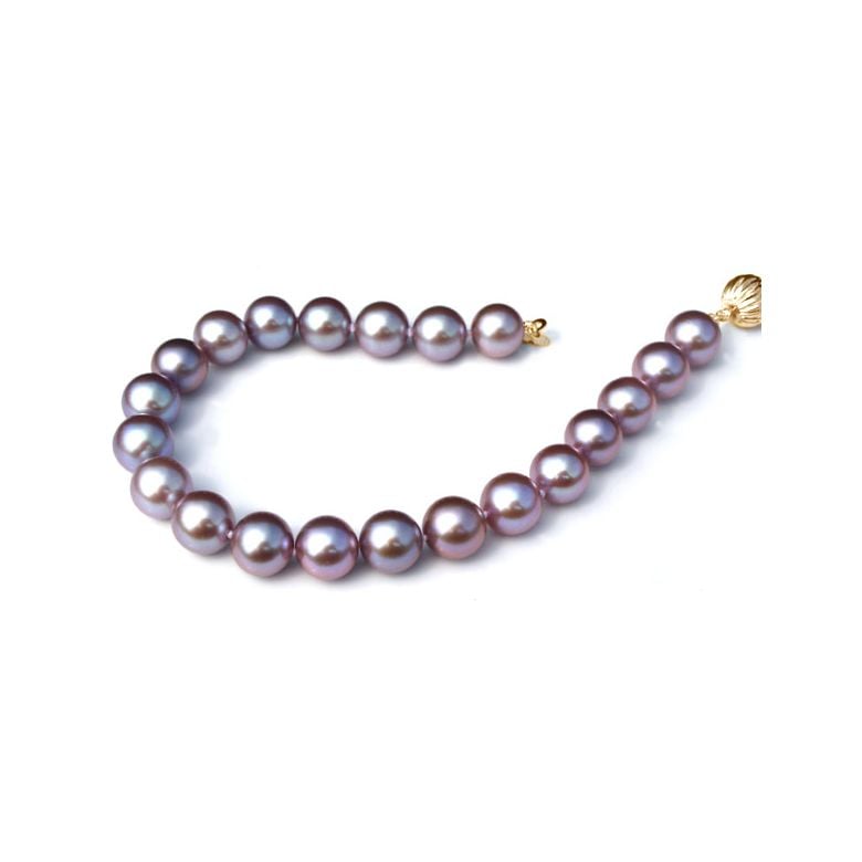 Bracelet Perles de Culture Lavande Eau Douce.  7.5/8mm, AAA - 2