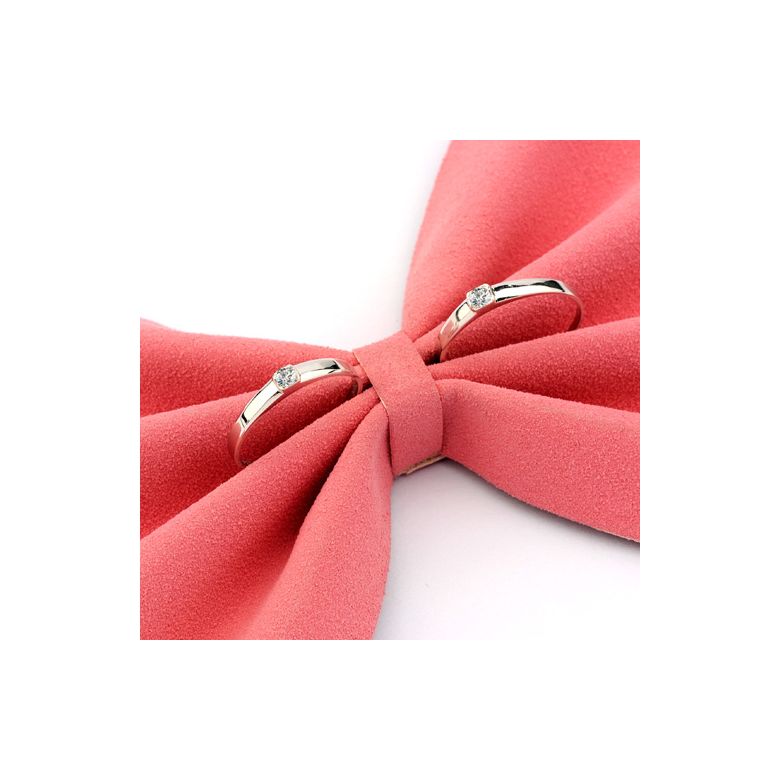 Alliance mariage originale - Alliance Femme - Platine - Diamant - 3