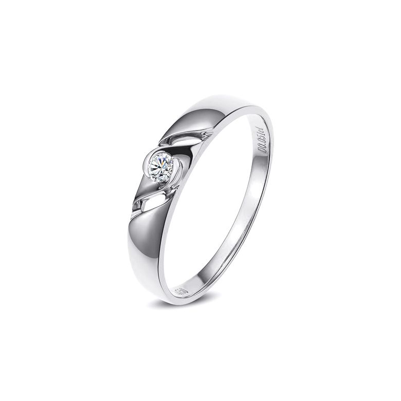 Bijoutier alliance de fiançaille - Alliance Femme diamant - Or blanc - 1