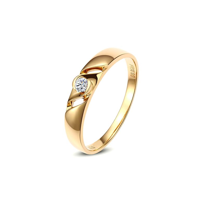 Bijoutier alliance de fiançaille - Alliance Femme diamant - Or jaune - 1