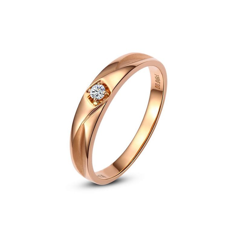 Alliance Diamant Astaire or rose - Bague pour Lui - 1