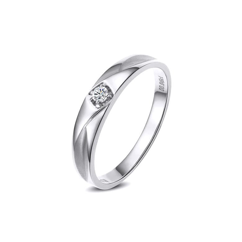 Alliance diamant platine - Alliance pour Lui - 1