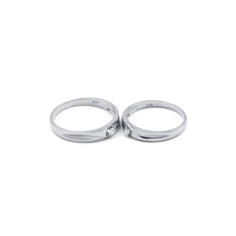 Alliances diamants or blanc - Alliances Duo - 4