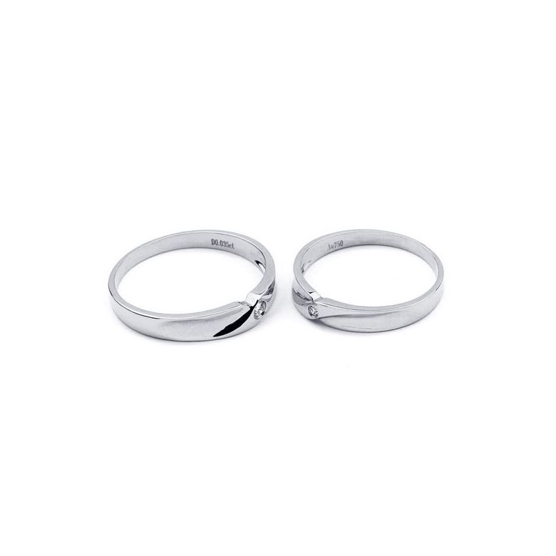 Alliance originale platine - Alliance Homme - Diamant - 3