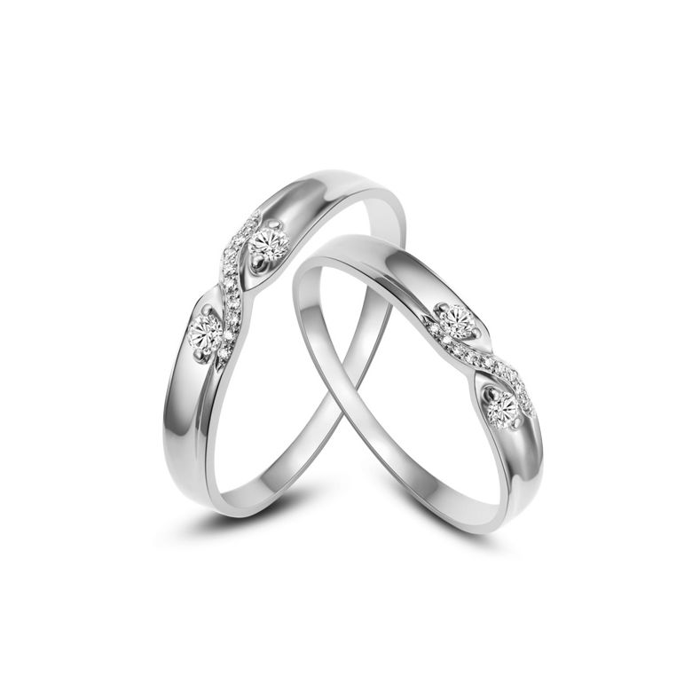 Alliance Monika Platine I Bague de mariage diamant Femme - 3