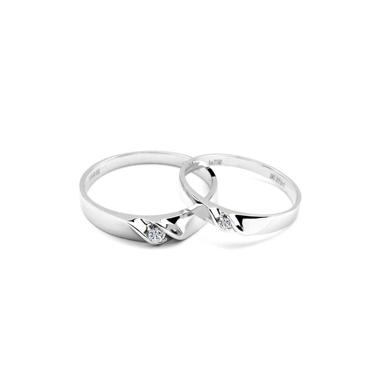 Alliance mariage - Platine - Diamant - 2