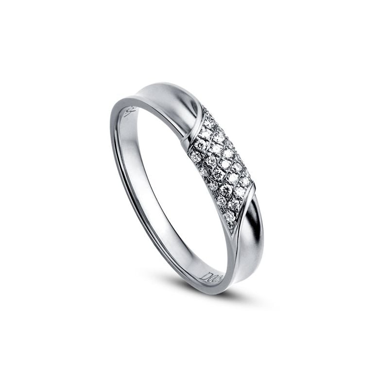 Alliance Femme - Platine - Diamants 0.105ct | Lucile  - 1