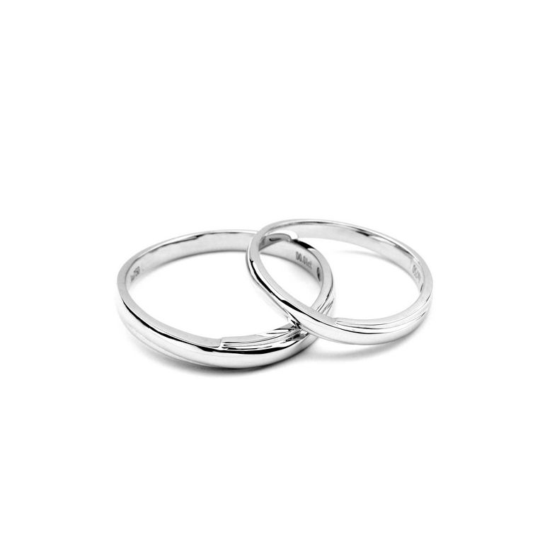 Alliance bijou mariage - Alliance Femme - Or blanc 18cts - Diamant - 3