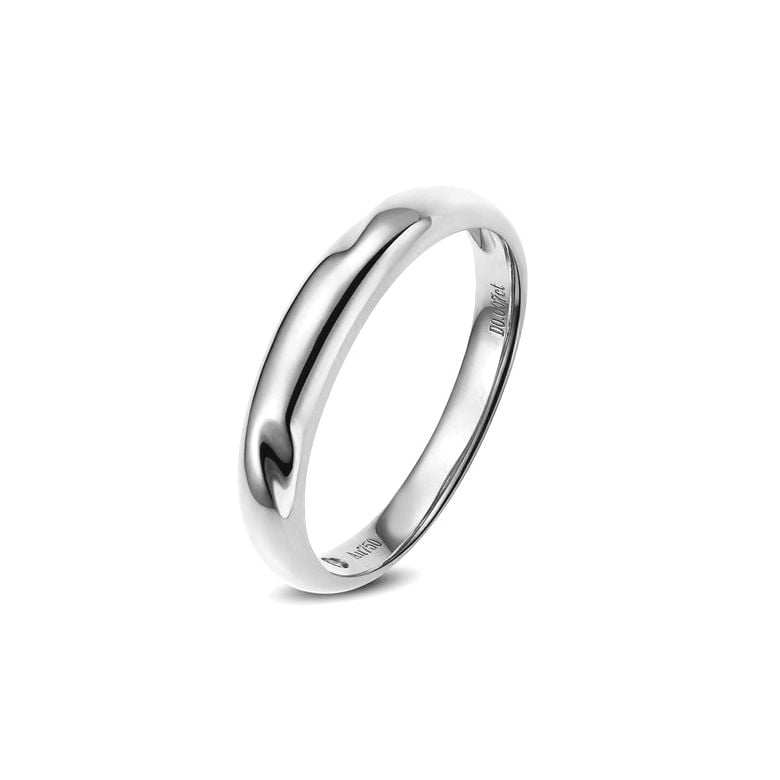 Alliance en or ronde - Alliance Homme Platine - Diamant - 1