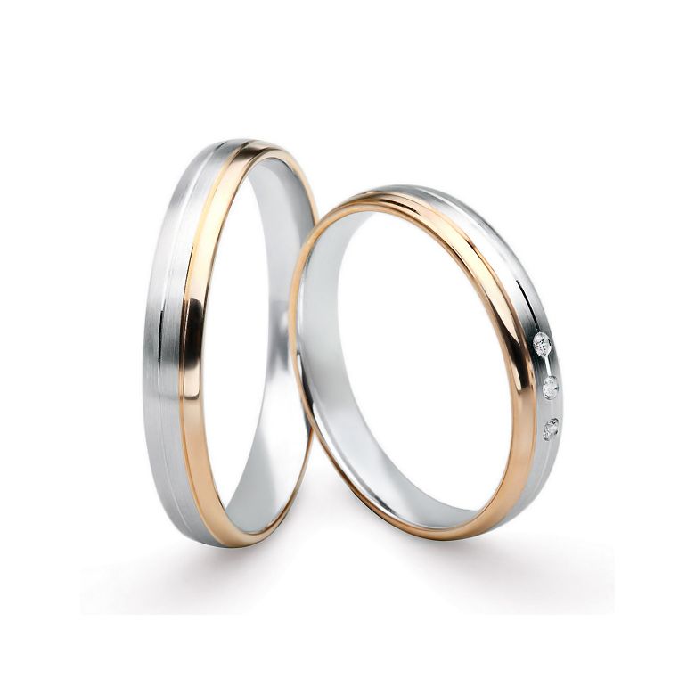 Bijoux alliances mariage - Alliances couple - 2 Ors  - Diamant - 1