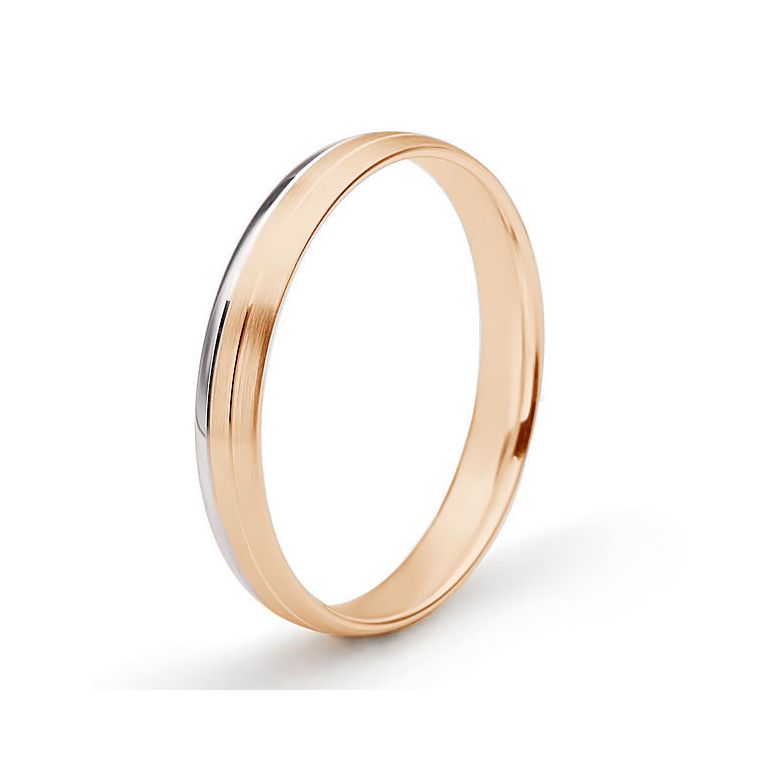 Alliance or Rose et Blanc. Bague créative pour Homme | Gary - 1