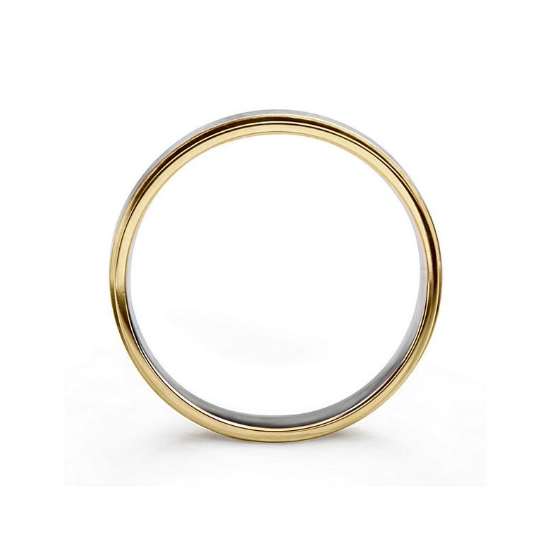 Alliance 2 ors liés - Bague créative pour Femme - Diamants clos or blanc et jaune - 4