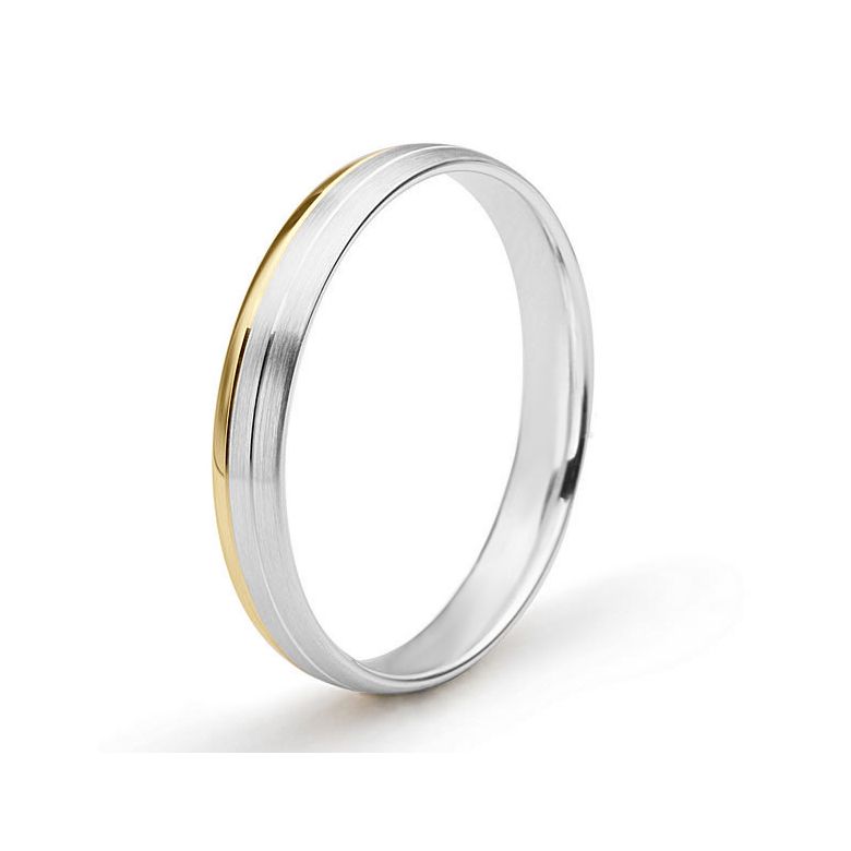 Alliance 2 ors liés - Bague créative pour Homme or blanc et jaune - 1