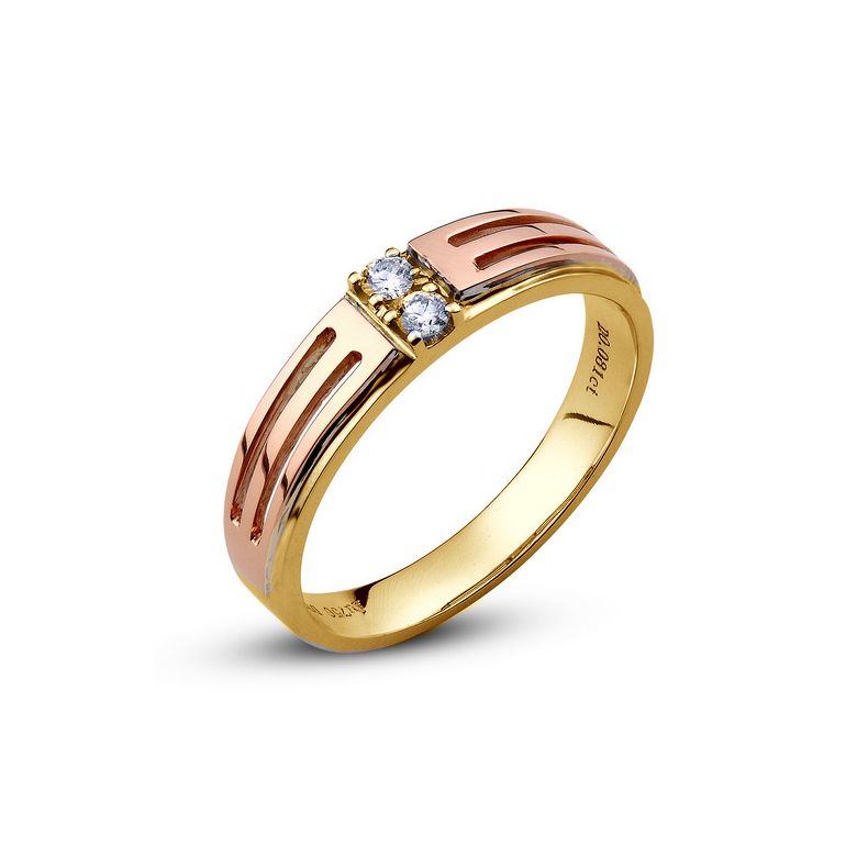 Bijouterie alliance mariage - Alliance Femme - Or jaune et rose - 1