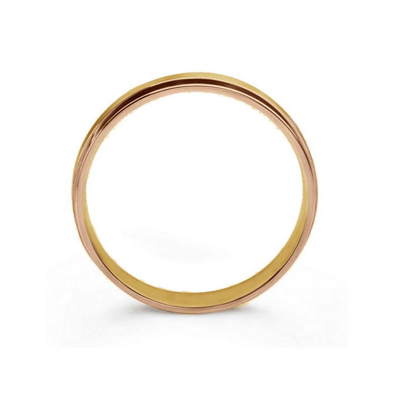 Alliance de prestige bicolore - 2 ors - Monsieur or jaune et rose - 3