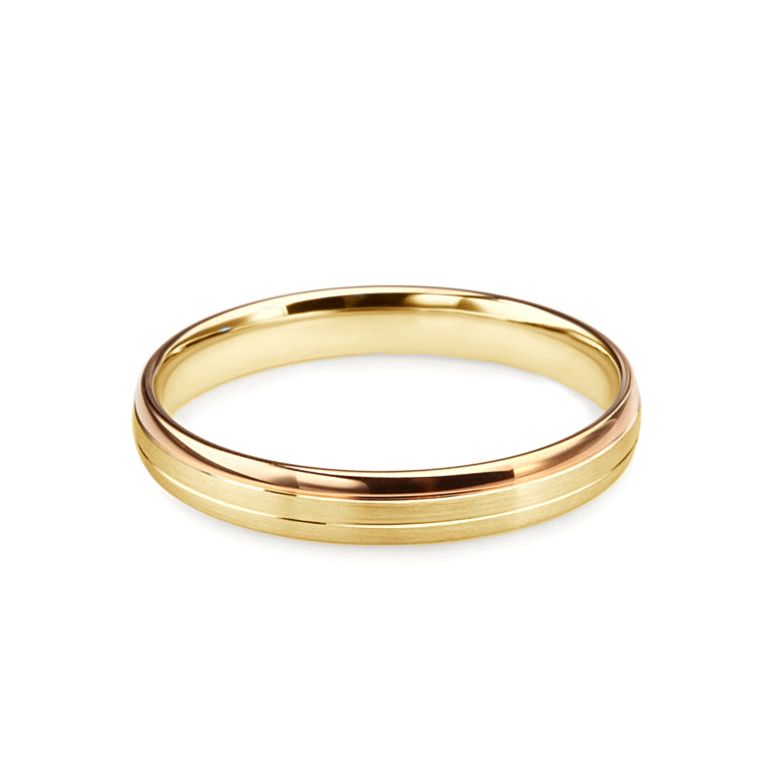 Alliance 2 ors liés - Bague créative pour Homme or jaune et rose - 5