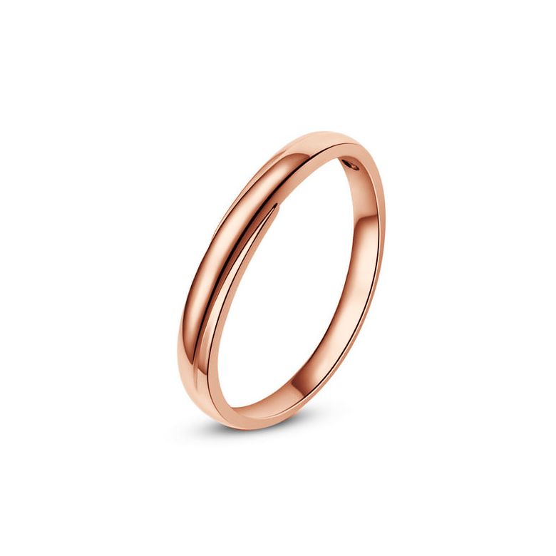 Alliances bijoux mariage - Alliances duo - Or rose 18cts - Diamants - 2