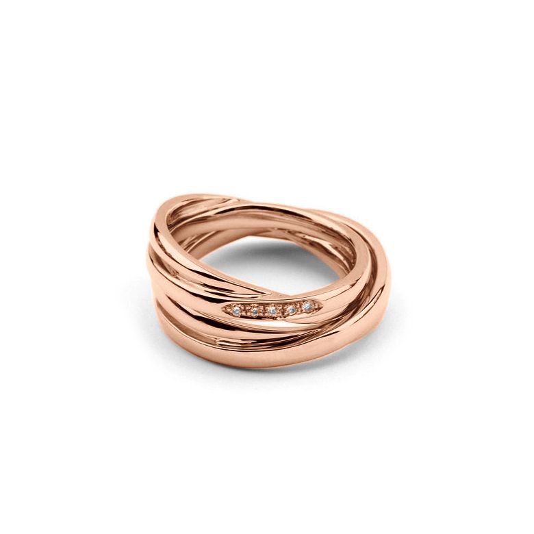 Duo d'alliances 2 anneaux or rose - Diamants | Marthe & Orli - 3