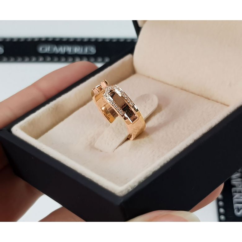 Alliances or rose originales - Anneaux discontinus Couple - Diamants - 3