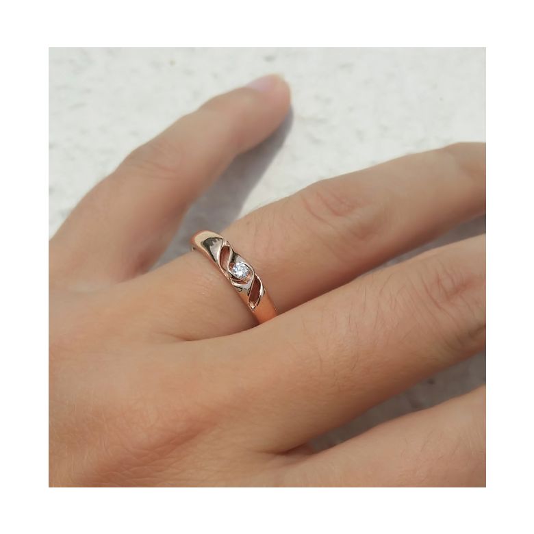 Bijoutier alliance de fiançaille - Alliance Femme diamant - Or jaune - 3
