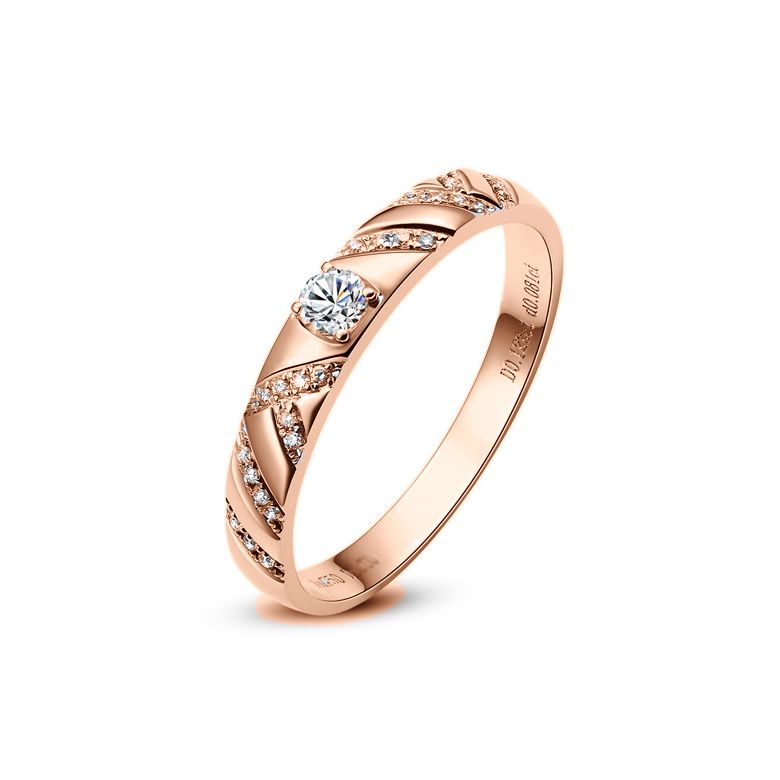 Bague Or rose et Diamants pour femme | Toi et moi - 1