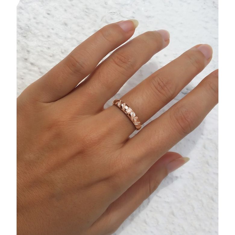 Bague Or rose et Diamants pour femme | Toi et moi - 2