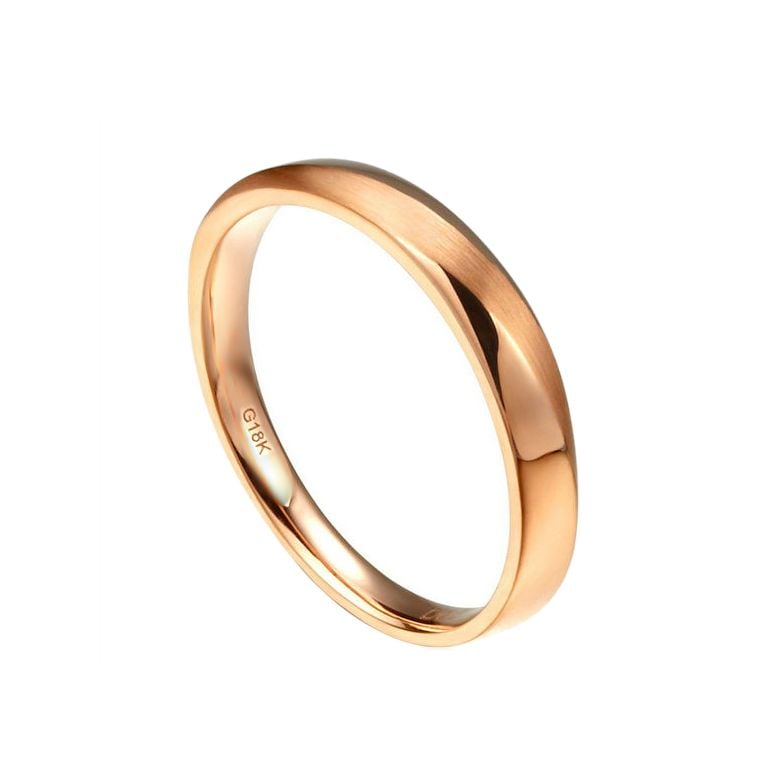 Alliance moderne Homme en Or rose et Diamant | Ovidio - 1