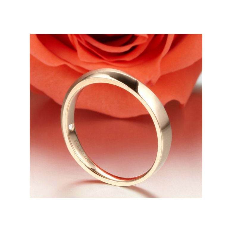 Alliance moderne Homme en Or rose et Diamant | Ovidio - 3