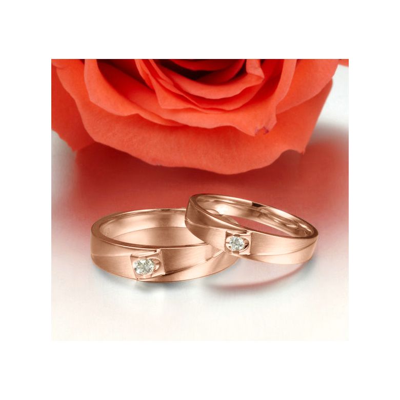 Alliances diamants or rose - Alliances Couple | Giuliana & Renzo - 3