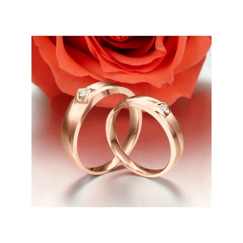 Alliances diamants or rose - Alliances Couple | Giuliana & Renzo - 5