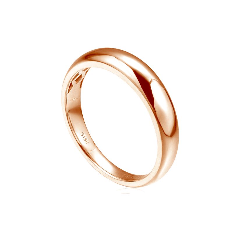 Alliance bombée Or rose 18 carats Messieurs. 1 diamant 0.010ct | Corey - 1