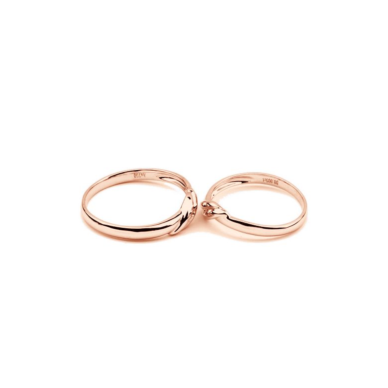 Bijou alliance mariage - Alliance Femme - Or rose - Diamant - 3