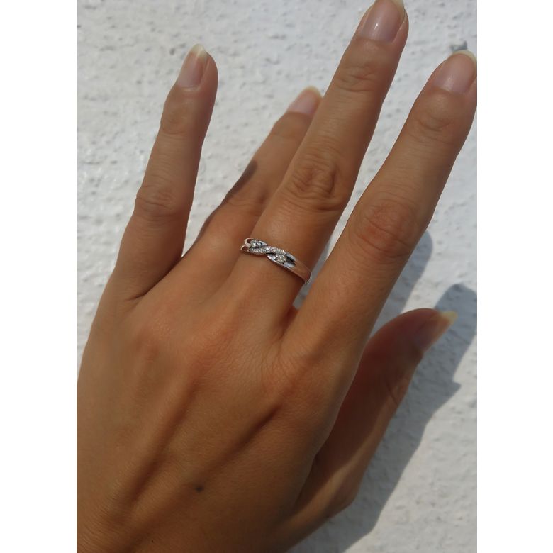 Alliance Monika Platine I Bague de mariage diamant Femme - 2