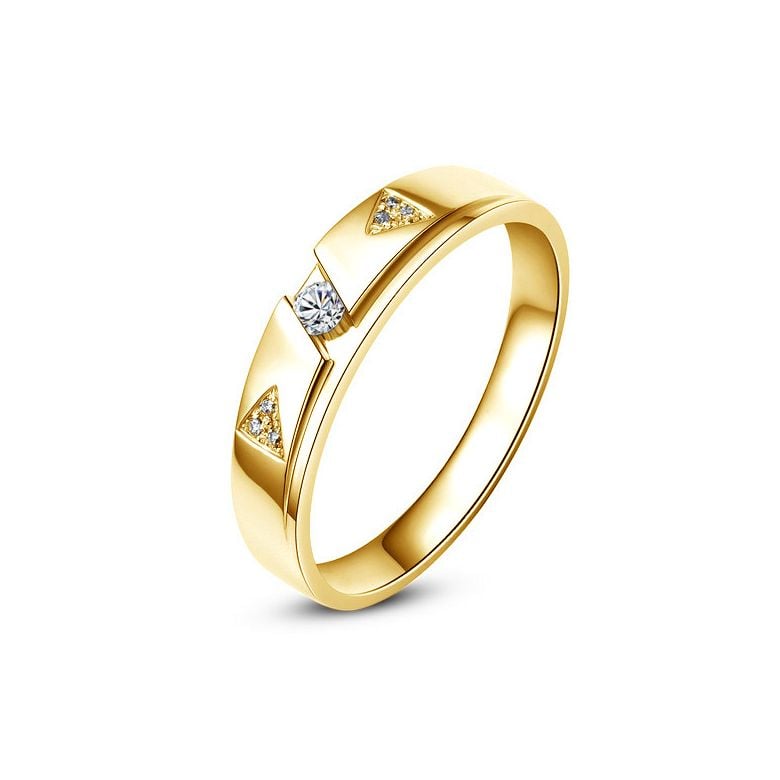 Alliance diamants - Or jaune - Alliance Homme - 1